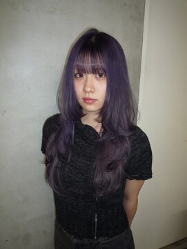 ヌル ヘア デザイン(nullus hair desigh) 【nullus ai】ハッシュカット × ハイトーンカラー × パープル