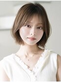 《Agu hair》小顔ショート 顔まわりカット ナチュラルボブ