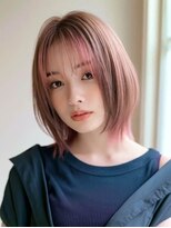 ロッソ 大橋店(Rosso)&nbsp;ローズピンクのコンパクトボブ【大橋】