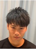 ゆるパーマ風ツーブロック