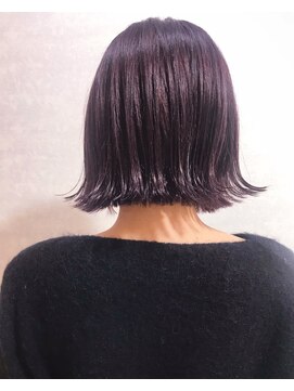 フロート 小阪店(float) パープルカラー_クールショート　ピンクグレージュ　ボブルフ