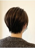 斜めバング/ショートヘア