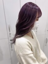 アース コアフュールボーテ 長野稲田店(EARTH coiffure beaute)&nbsp;カシスラベンダーブリーチダブルカラーアドミオワンホンカラー