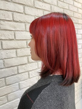 ヘアーガーデン ハッカドウ(hair garden 髪花堂) RED &BLACK　ウルフボブ