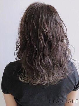 ソーエンバイヘッドライト 二日市店(soen by HEADLIGHT) アッシュ黒髪クラゲヘアーオリーブグリーン小顔ココアベージュ