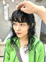 テトヘアー(teto hair)&nbsp;ロングパーマ　くるくる　黒髪パーマスパイラル