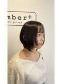 20代30代大人可愛い小顔ボブ前下がりショートレイヤー