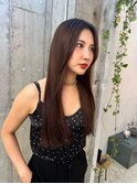 【ステップボーンカット】 ロングストレートヘア/クリアベージュ