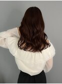 【坂本】セミロング×カシスブラウン×コテ巻き