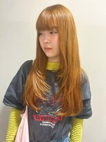 トレヘアー 京都 烏丸(tRe hair)&nbsp;オレンジカラー×レイヤーカット