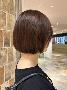 ピークアブー アヴェダ アトレ恵比寿(PEEK-A-BOO AVEDA) 丸みボブ ワンレングス 前髪なし 耳かけボブ 大人可愛い