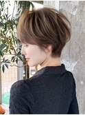 ショートヘア/分け目なし/イメチェン/30代40代50代60代/表参道
