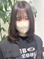 ベルヘアーデザイン 堺東(Belle hair Design)&nbsp;レイヤーカットアディクシーカラーグレージュオリーブ堺東