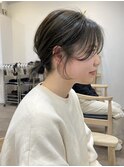くびれヘアアプリコットオレンジハイライトカラーウルフカット