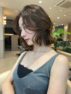 ジーナ 沖縄新都心(Zina) 髪質改善*柔らかグレー大人ガーリーボブ*美髪【Zina沖縄】