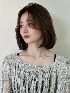 オムニス 表参道(Omnis) 小顔韓国ボブヘアワンカール小顔顔まわりレイヤー透明感カラー