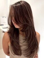 ヘアサロンラルガ 下曽根店(Hair salon Raruga) ハイライトカラーミルクティーベージュレイヤーカット