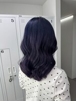 イロウ 山口どうもん店(IROW)&nbsp;ダブルカラー/ミディアムレイヤー/ダークブルー/ブリーチ