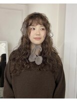 ガーランドウメダ(Garland umeda)&nbsp;ロングふわふわパーマ×ベージュカラー