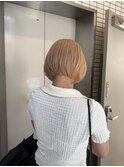 ダークパープルナチュラルショート夏のヘアアレンジ渋谷