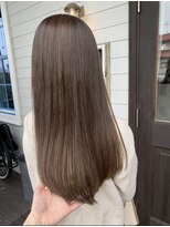 アズグロウヘアー(AS GROW HAIR) 酸性ストレートで艶ベージュカラー