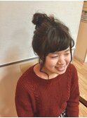 たこ焼きお団子ヘアー