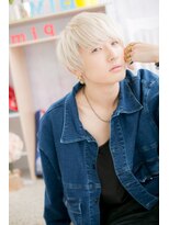 ミック ヘアアンドメイク アップ 駒込店(miq Hair&Make up) ハイトーン&アシンメトリーのクールミディ