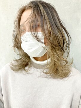 アイティー バイ アルバム 浦和店(IT by ALBUM) ツートンカラー_アースカラーくびれヘアツートンカラー_ba320132