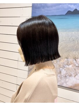 ラニハナクドウ(lanihana.kudo) +＊～あご下パツッとボブwith新色クリーミーピーチ～＊+