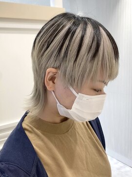 バレル 天王寺阿倍野店(Barrel) ウルフカット×デザインカラー