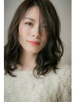 カバーヘア ブリス 志木南口駅前店(COVER HAIR bliss) □オリーブアッシュ抜け感小顔ウルフパーマ116志木30代40代50代