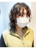 小顔外ハネミディアムアッシュ20代30代40代くびれミディ韓国ヘア