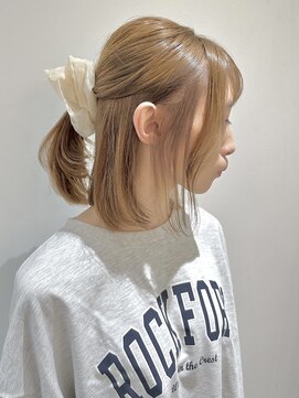 フォーク FOLK 【FOLK】透明感ペールベージュ☆似合わせミディアムボブ♪