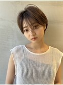 大人美人ハンサムショート/ハイライトカラー/ショートヘア/福岡