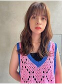 ナチュラルベージュx大人可愛いxラフウェーブ