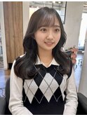 韓国くびれヘア／顔まわりカット／シースルーバング