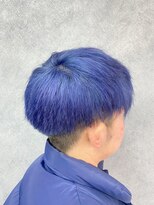 クレオ 福大通り店(CREO)&nbsp;刈り上げマッシュ×ネイビーカラー