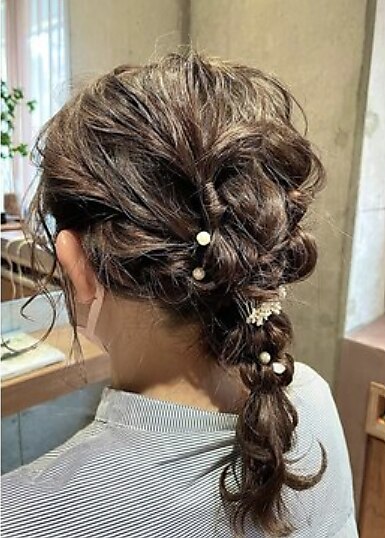 ヘアセット/ヘアアレンジ/結婚式/ハーフアップ/お呼ばれヘア