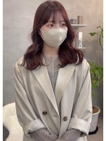 シーン(SCEN) layer cut × pink brown