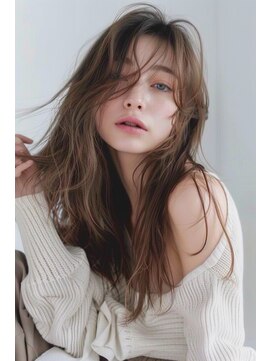 ラナ 新宿(lana) ロング/センターパート/ブラウン/【lana hair新宿】