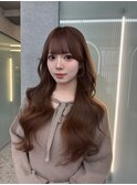 市野瀬裕奈/博多韓国ヘア/顔周りカット/マロンブラウン/レイヤー