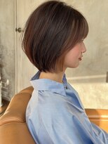 アフロート ルヴア(AFLOAT RUVUA)&nbsp;みね似合わせショートボブ30代40代50代前下がり小顔新宿丸顔面長