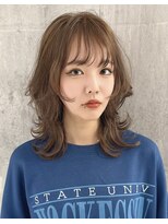 ワンズ リー 上大岡店(One's ly)&nbsp;ハイライトカラミルクティーベージュケアブリーチレイヤーカット