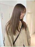 20代30代40代　ミディアムレイヤーカット/ベージュカラー