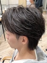 曲がる縮毛矯正専門店 バイ レイズ 名駅(曲がる縮毛矯正専門店 by RAYS)&nbsp;ショートフェザーパーマ　シースルー　メンズヘア　k