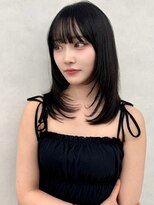 アッシュ 祐天寺店(Ash) ミディアムレイヤー×ブルーブラック 祐天寺