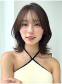 大人ボブ/レイヤーボブ/ラテグレージュ/ウェーブ巻き