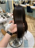 〇セミロングレイヤー ミルクブラウン モカブラウン 髪質改善