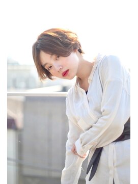 レンジシ オモテサンドウ(RENJISHI omotesando) ラフに可愛いセンター分けショート