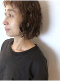 大人ボブパーマ